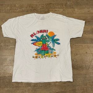Malibu Shirts Hawaii Aloha Gumby Graphic T Shirt Size Large